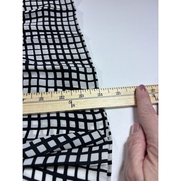 L'agence Dress Black White Check Window Pane Check Print 6 Lined - Picture 7 of 13